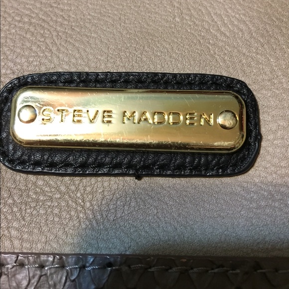 Faux reptile tan, cream and black Steve Madden bag - Picture 3 of 5